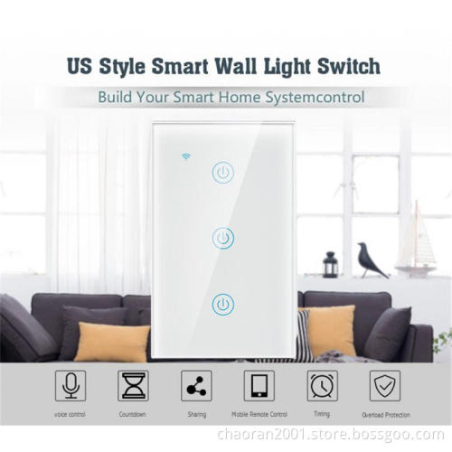 US Standard 1/2/3/4/Gang Touch Remote Control Switch